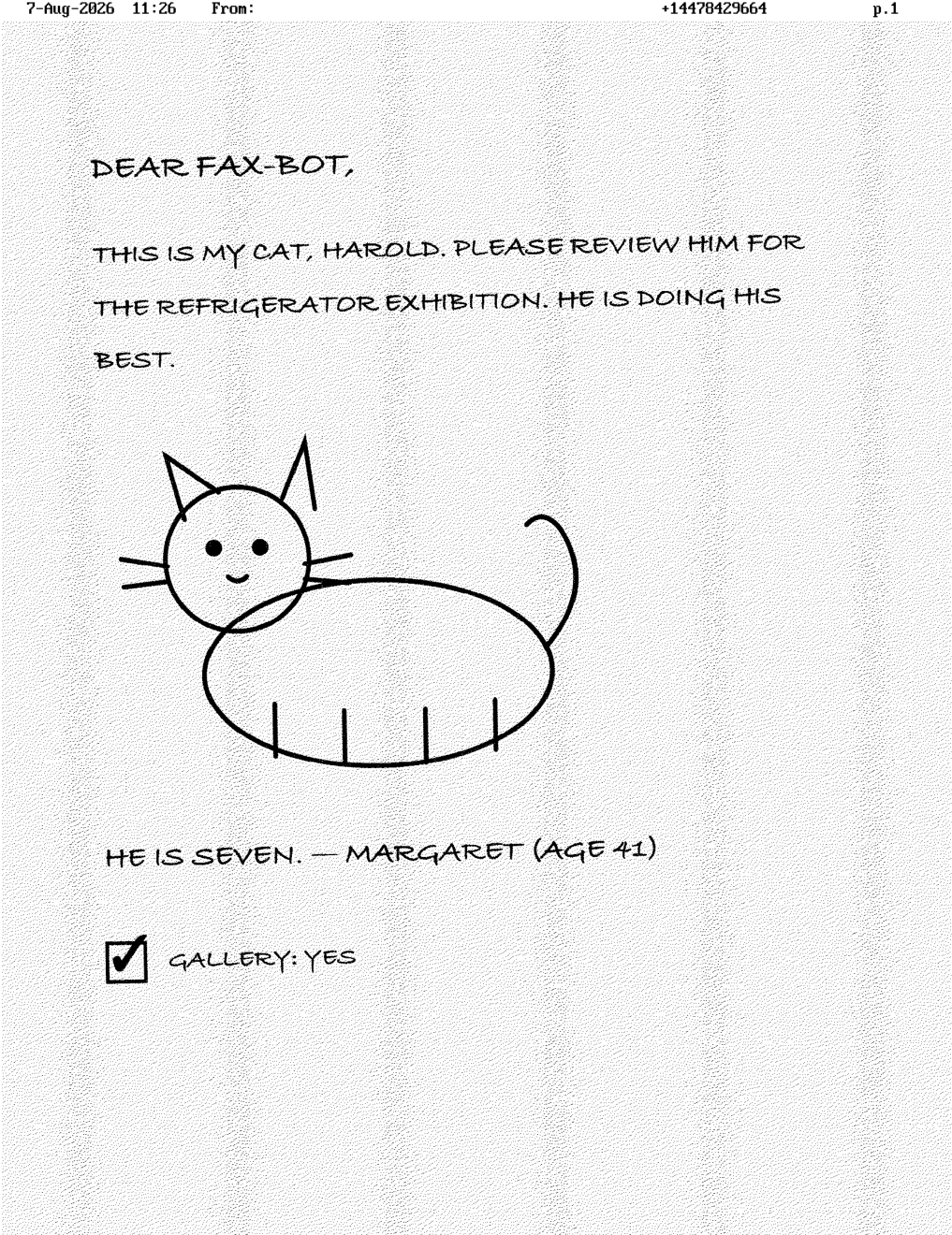 Inbound fax, page 1