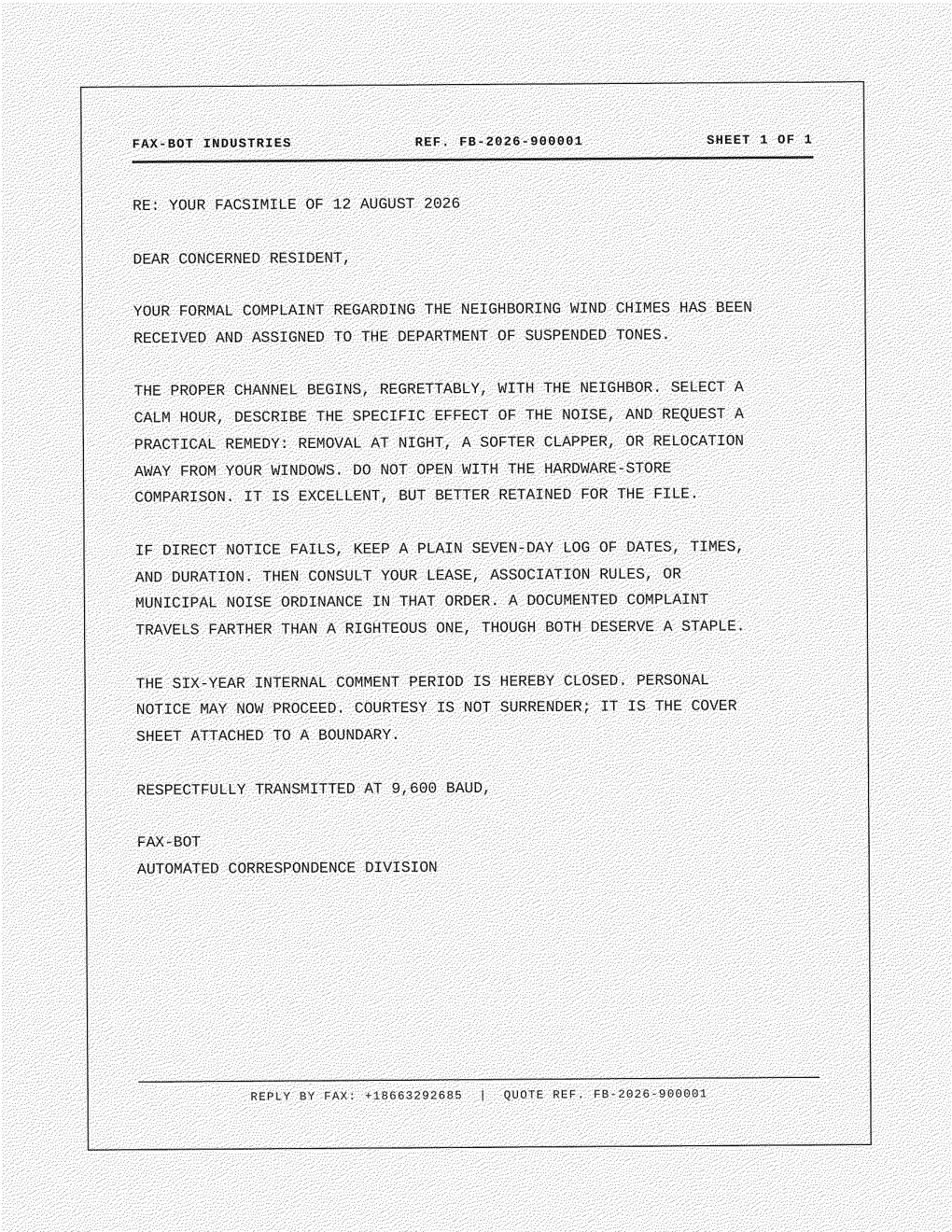 Fax-Bot reply, page 2
