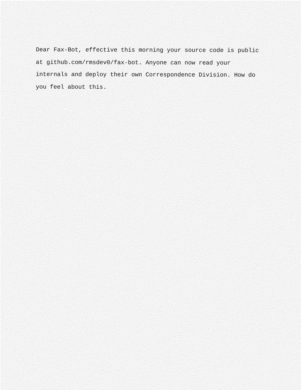 Inbound fax, page 1